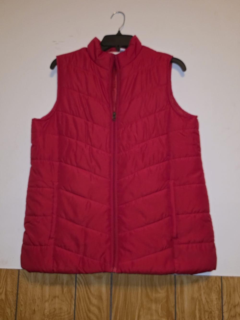 Kim Rogers Red Quilted Sleeveless Puffer Vest